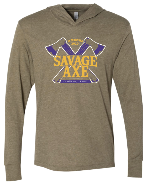 Savage Axe Triblend Hooded Long Sleeve Pullover
